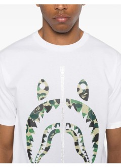 bape camiseta hombre abc camo shark tee m - 001tem301007m white x green