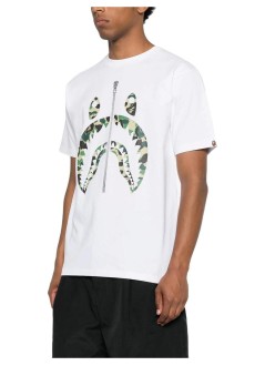 bape camiseta hombre abc camo shark tee m - 001tem301007m white x green