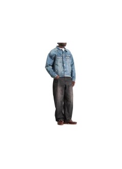 bape outerwear hombre fake print trucker jacket m - 001ljm301319m light indigo