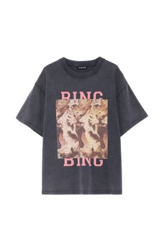 anine bing top mujer cade tee tiger bing - a0812648wbl1 black