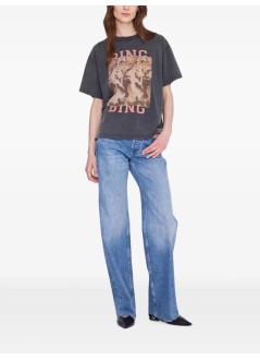 anine bing top mujer cade tee tiger bing - a0812648wbl1 black