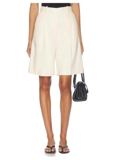 anine bing pantalon corto mujer bryson short - a0312365crm01 cream