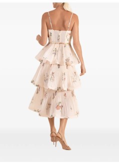 zimmermann vestido mujer pleated tiered midi dress - 5495df26r crbpr