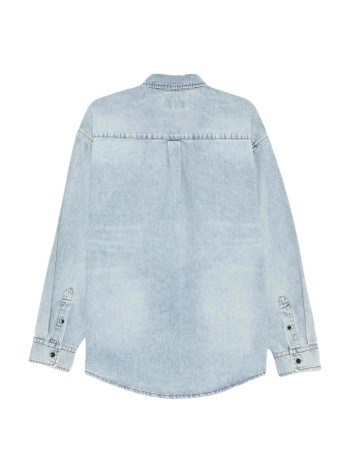 bape camiseria hombre shark light denim ls shirt m - 001shm301304m light indigo 2