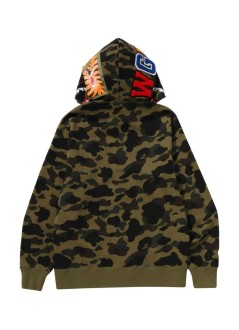 bape sudadera hombre 1st camo shark full zip hoodie m - 001zpm301007m green