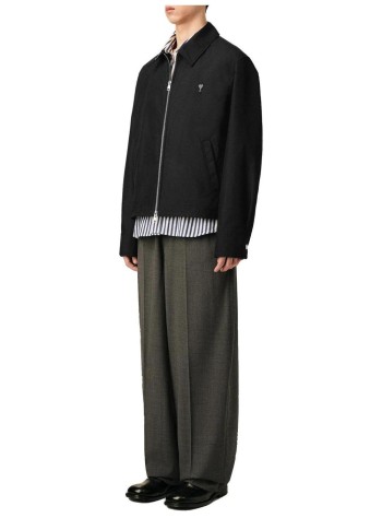 ami outerwear hombre ami de coeur zipped jacket - hjk928pa0028 001 2