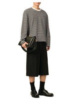 ami t-shirt manlong sleeves striped tshirt with black ami de coeur embroid - uts414je0241 044