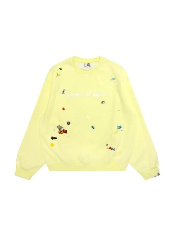 aape by a bathing ape sudadera hombre aape  main crew neck sweater - aapswmd353xaqgrl grl