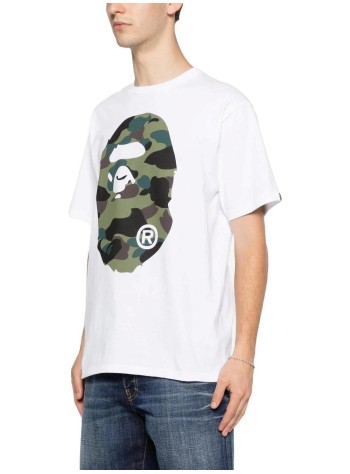 bape camiseta hombre 1st camo big ape head tee m - 001tem301015m white x green 2
