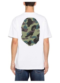 bape t-shirt man1st camo big ape head tee m - 001tem301015m white x green