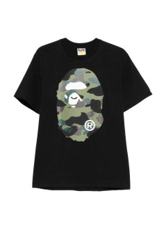 bape t-shirt man1st camo big ape head tee m - 001tem301015m black x yellow