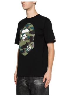 bape t-shirt man1st camo big ape head tee m - 001tem301015m black x yellow