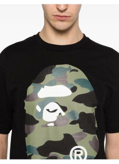 bape t-shirt man1st camo big ape head tee m - 001tem301015m black x yellow