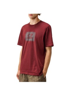 c.p.company camiseta hombre 30/1 jersey short sleeve logo label t-shirt - 21cmts723a005100w 592