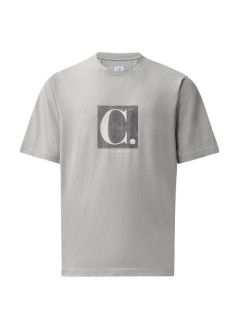 c.p.company t-shirt man30/1 jersey short sleeve chest-back logo t-shirt - 21cmts165a005100w 936