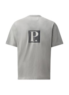 c.p.company t-shirt man30/1 jersey short sleeve chest-back logo t-shirt - 21cmts165a005100w 936