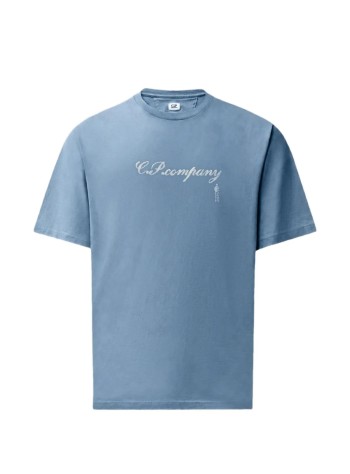 c.p.company t-shirt man30/1 jersey short sleeve logo t-shirt - 21cmts206a110579w 871