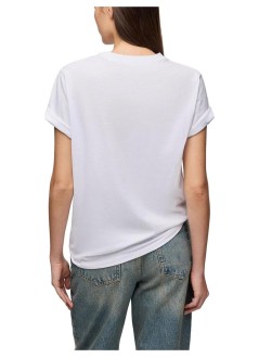 ganni top mujer basic cotton relaxed t-shirt teddy mushrooms - a1050311 151