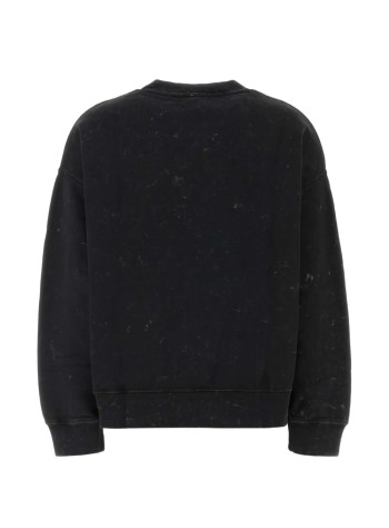 ganni sweater womanisoli crewneck teddy forest vintage wash - a1060093 252 2