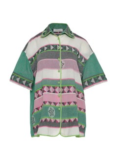 devotion twins camiseria mujer zaria - 026038g green pink r607