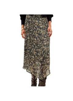 ba&sh falda mujer skirt kara - 1h26klap kaki