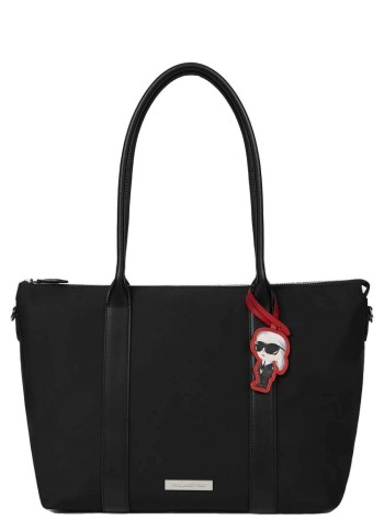 karl lagerfeld handbag womanikon nylon lg tote - b4w30103 999