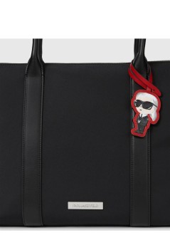 karl lagerfeld handbag womanikon nylon lg tote - b4w30103 999