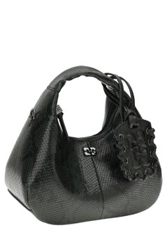ganni handbag womanhobo mini snake - b2070121 06l