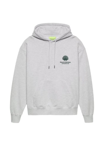 new amsterdam sweater manlogo hoodie - 2602117001 ash bottle green