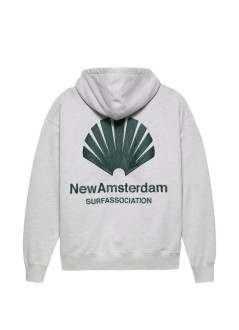 new amsterdam sweater manlogo hoodie - 2602117001 ash bottle green