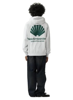 new amsterdam sweater manlogo hoodie - 2602117001 ash bottle green