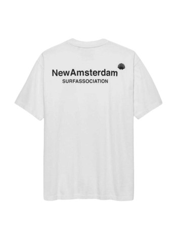 new amsterdam camiseta hombre logo tee - 9909185001 white black 2