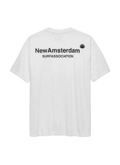 new amsterdam camiseta hombre logo tee - 9909185001 white black