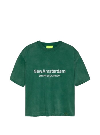 new amsterdam camiseta hombre worked logo tee - 2602079002 forest white
