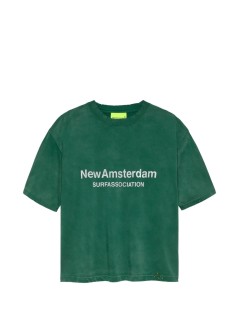 new amsterdam camiseta hombre worked logo tee - 2602079002 forest white