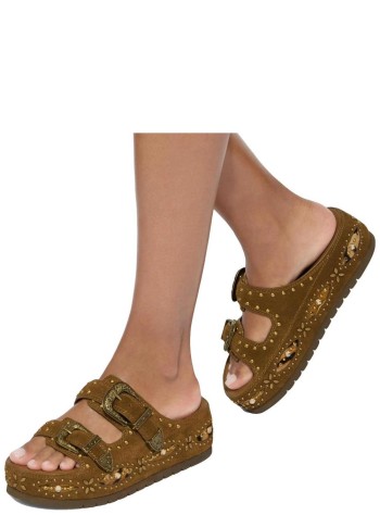 kurt geiger sandal womanwestern buckle flatform - 5843730209 30 2