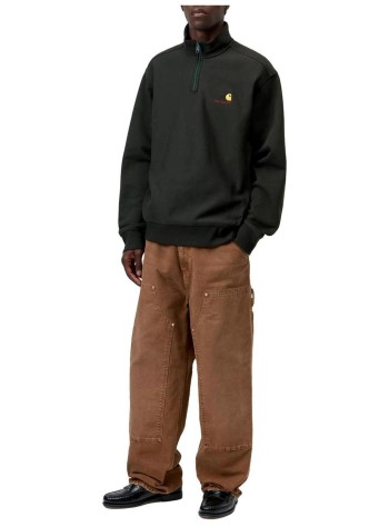 carhartt sweater manhalf zip american script sweat - i027014 3t6xx 2