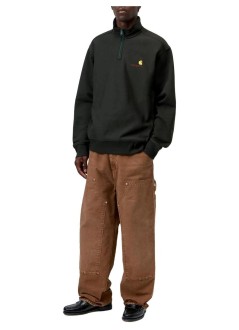 carhartt sweater manhalf zip american script sweat - i027014 3t6xx