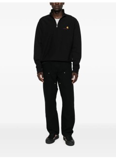 carhartt sweater manhalf zip american script sweat - i027014 3t6xx