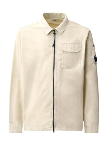 c.p.company outerwear manorganic gabardine zipped lens overshirt - 21cmos705a110143g 120