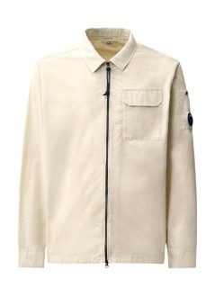 c.p.company outerwear manorganic gabardine zipped lens overshirt - 21cmos705a110143g 120