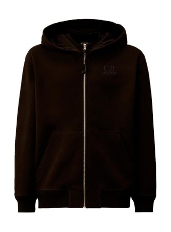 c.p.company sweater mandiagonal raised fleece crewneck logo sweatshirt - 21cmss025a005086w 999