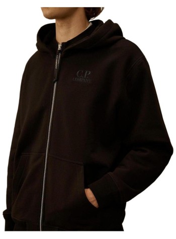 c.p.company sweater mandiagonal raised fleece crewneck logo sweatshirt - 21cmss025a005086w 999 2