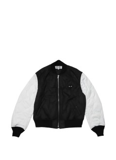 comme des garçons play outerwear hombre black emblem black heart - axj001051 black white