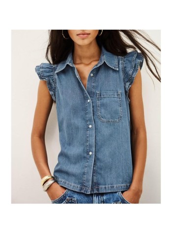 ba&sh camiseria mujer shirt iyoyo - 1h26iyoy bluejeans 2