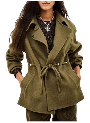 ba&sh outerwear mujer coat kam - 1h26kam kaki 2