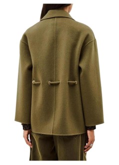 ba&sh outerwear mujer coat kam - 1h26kam kaki