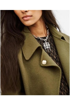 ba&sh outerwear mujer coat kam - 1h26kam kaki