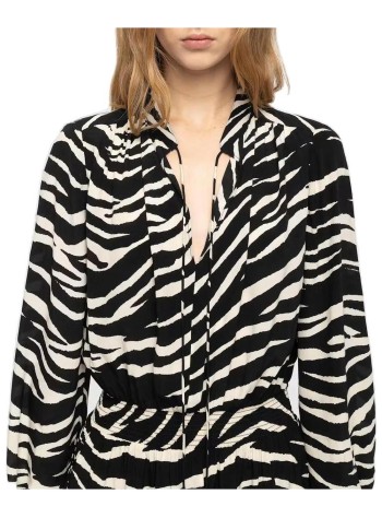 zadig & voltaire vestido mujer rayados soft print - wwdr02696 011 2