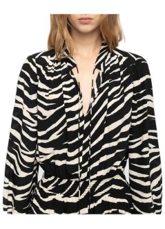 zadig & voltaire vestido mujer rayados soft print - wwdr02696 011